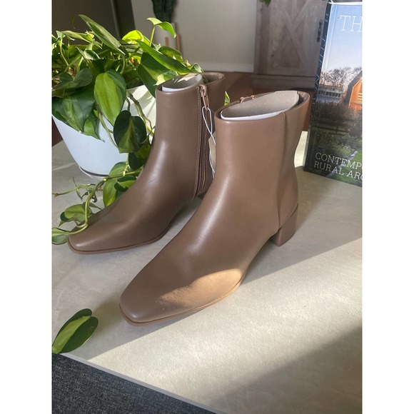 NWT A New Day Women’s 7.5 Taupe Delilah Ankle Boots-Booties - Picture 1 of 6